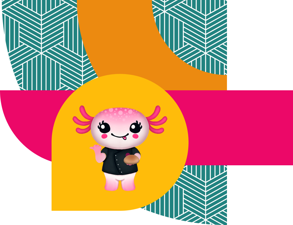 Chef sonriendo sosteniendo pan